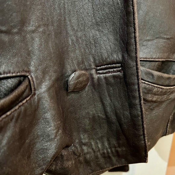 Vintage 1970s Ardney Brown Leather Jacket Mens or Women Medium - Picture 4 of 4